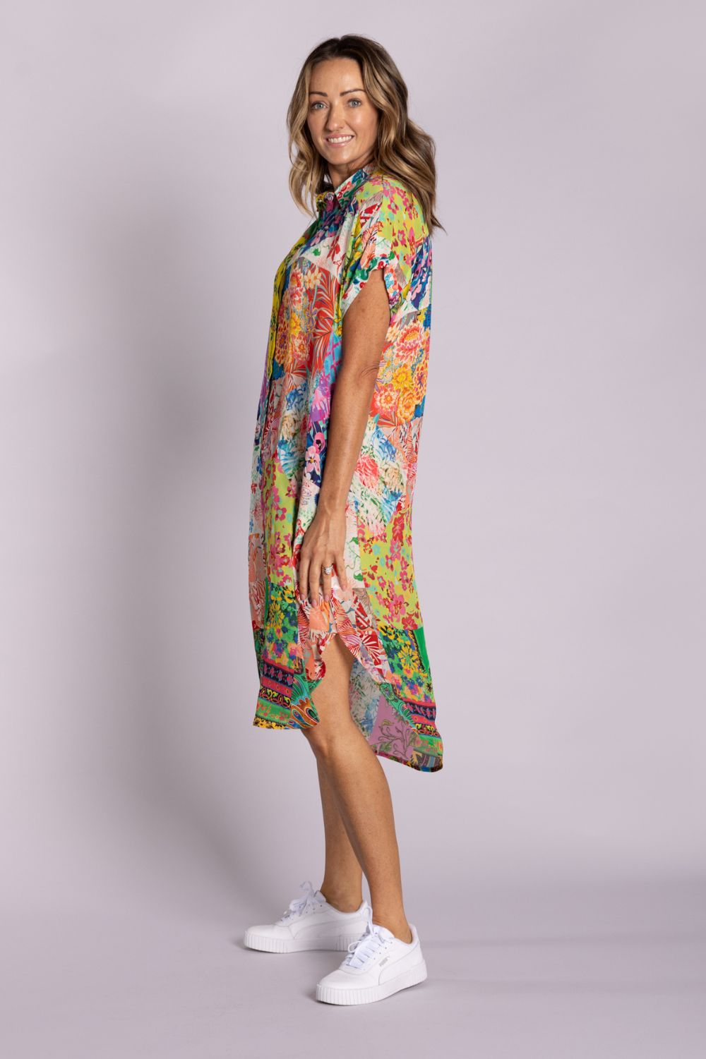 Silvermaple Collection - Grace Button Dress | Florascape - Dress - Silvermaple Boutique