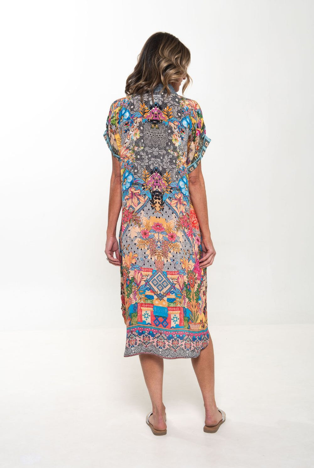 Silvermaple Collection - Grace Button Dress | Golden Mosaic - Dress - Silvermaple Boutique