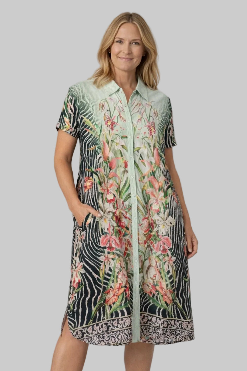 Silvermaple Collection - Grace Button Dress | Orchid Mist - Dress - Silvermaple Boutique