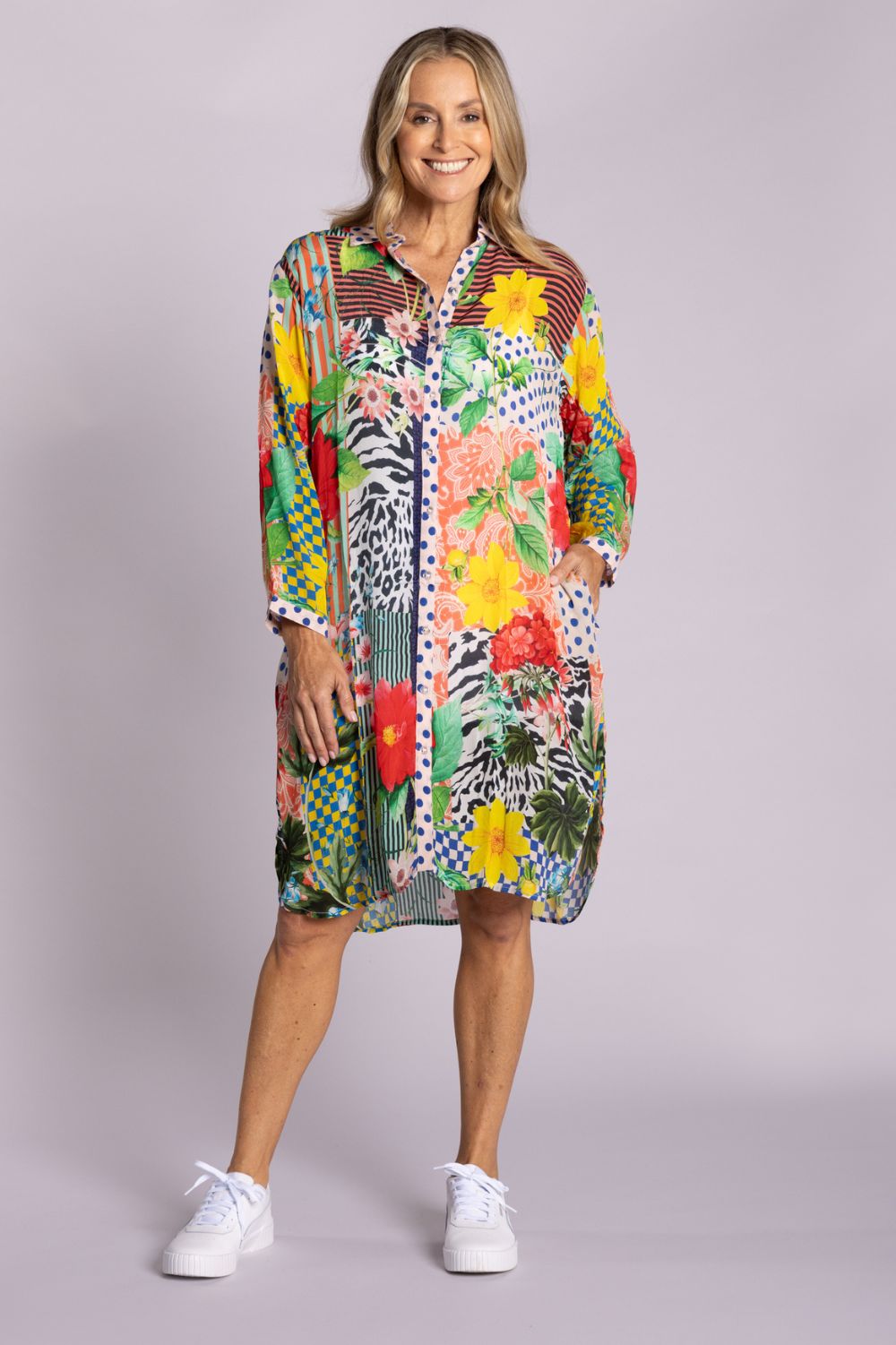 Silvermaple Collection - Imogen Shirt Dress | Savanna Bloom - Dress - Silvermaple Boutique