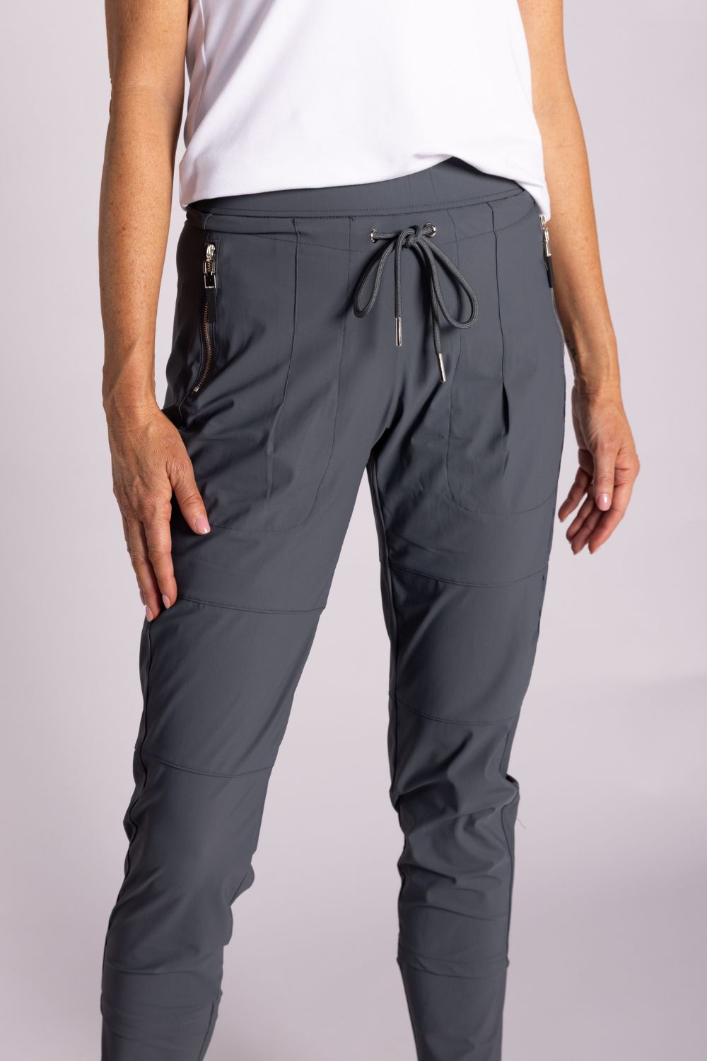 Silvermaple Collection - Isabella Travel Pant | Slate Grey - Pants - Silvermaple Boutique
