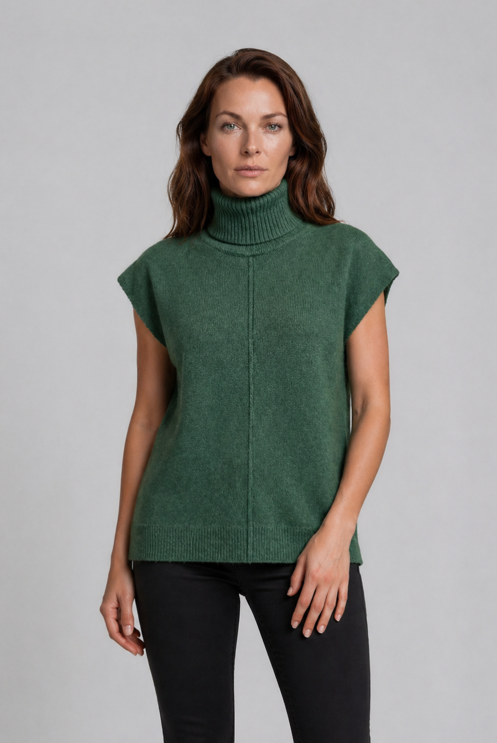 Silvermaple Collection - Jane Cowl Neck Wool Vest | Moss - Pullover - Silvermaple Boutique