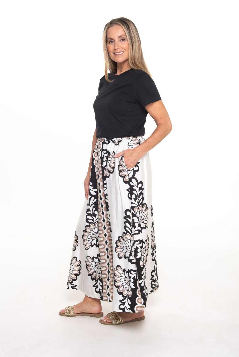 Silvermaple Collection - Mara Maxi Skirt | Multi Beige - Skirt - Silvermaple Boutique