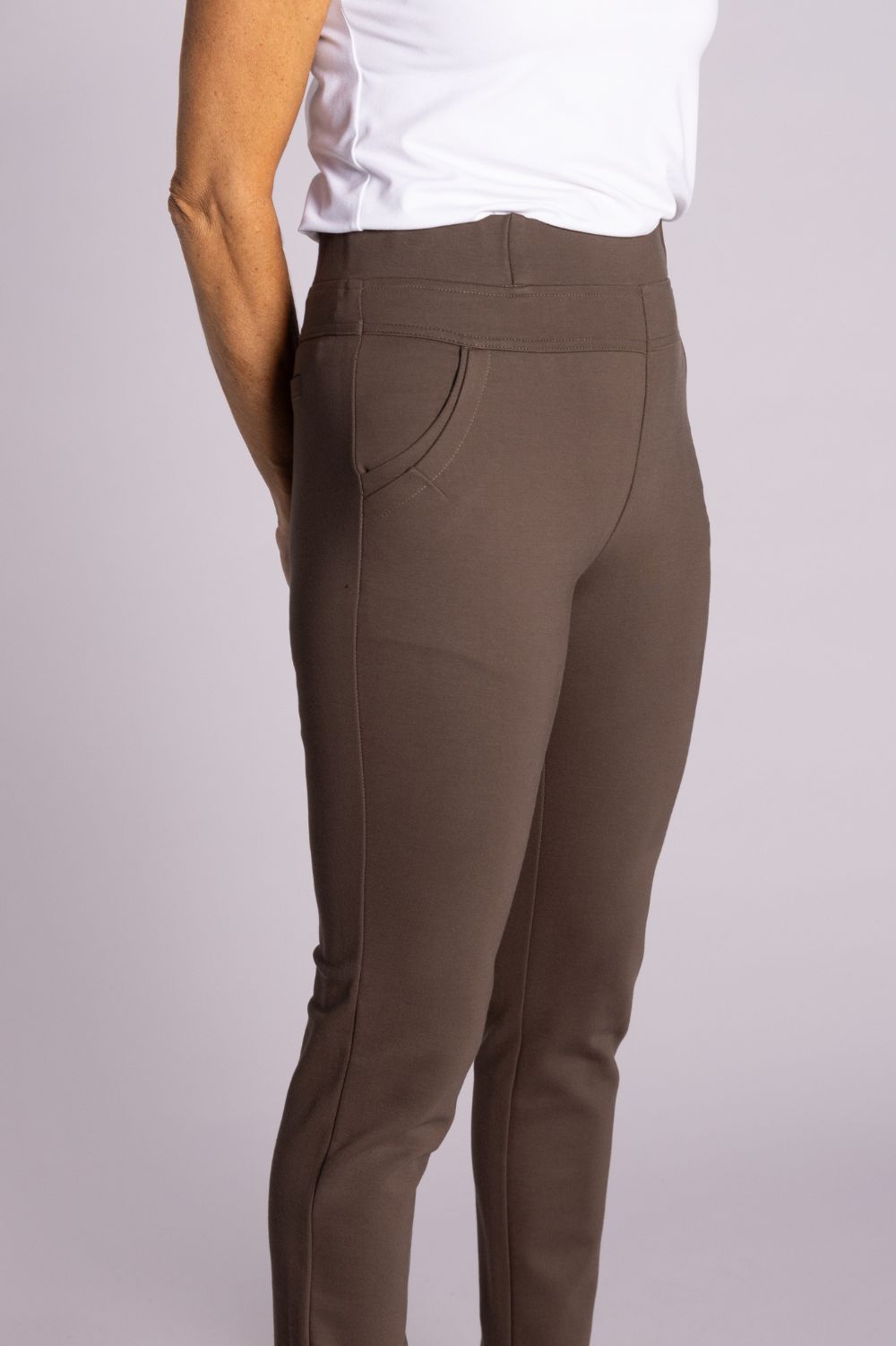 Silvermaple Collection - Naomi Ponti Pant | Taupe - Pants - Silvermaple Boutique