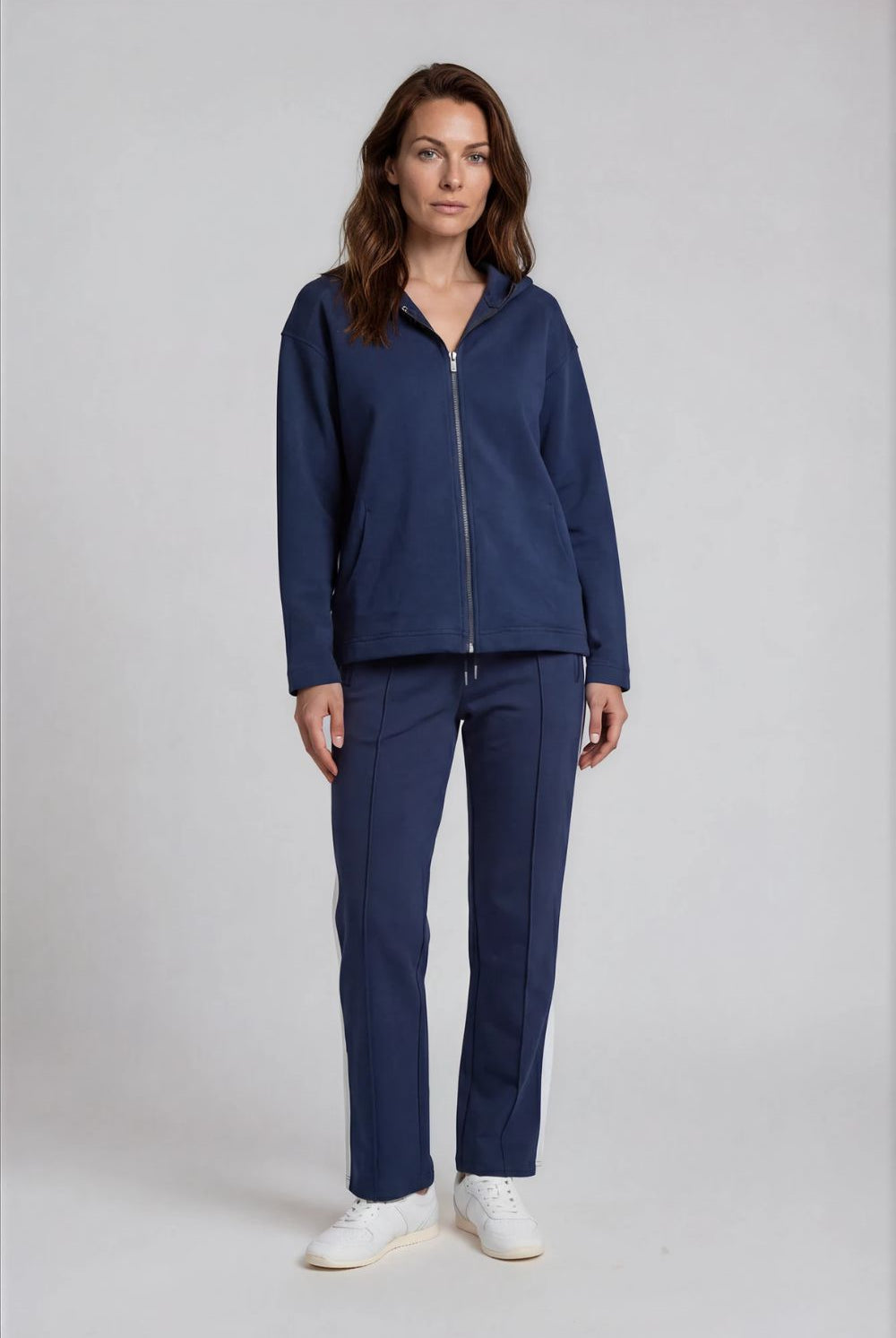 Silvermaple Collection - Oasis Zip Jacket | Navy - Jacket - Silvermaple Boutique