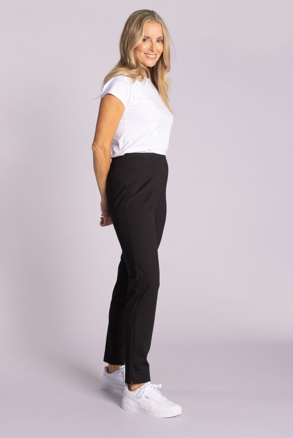 Silvermaple Collection - Olivia Straight Leg Ponte Pant | Black - Pants - Silvermaple Boutique