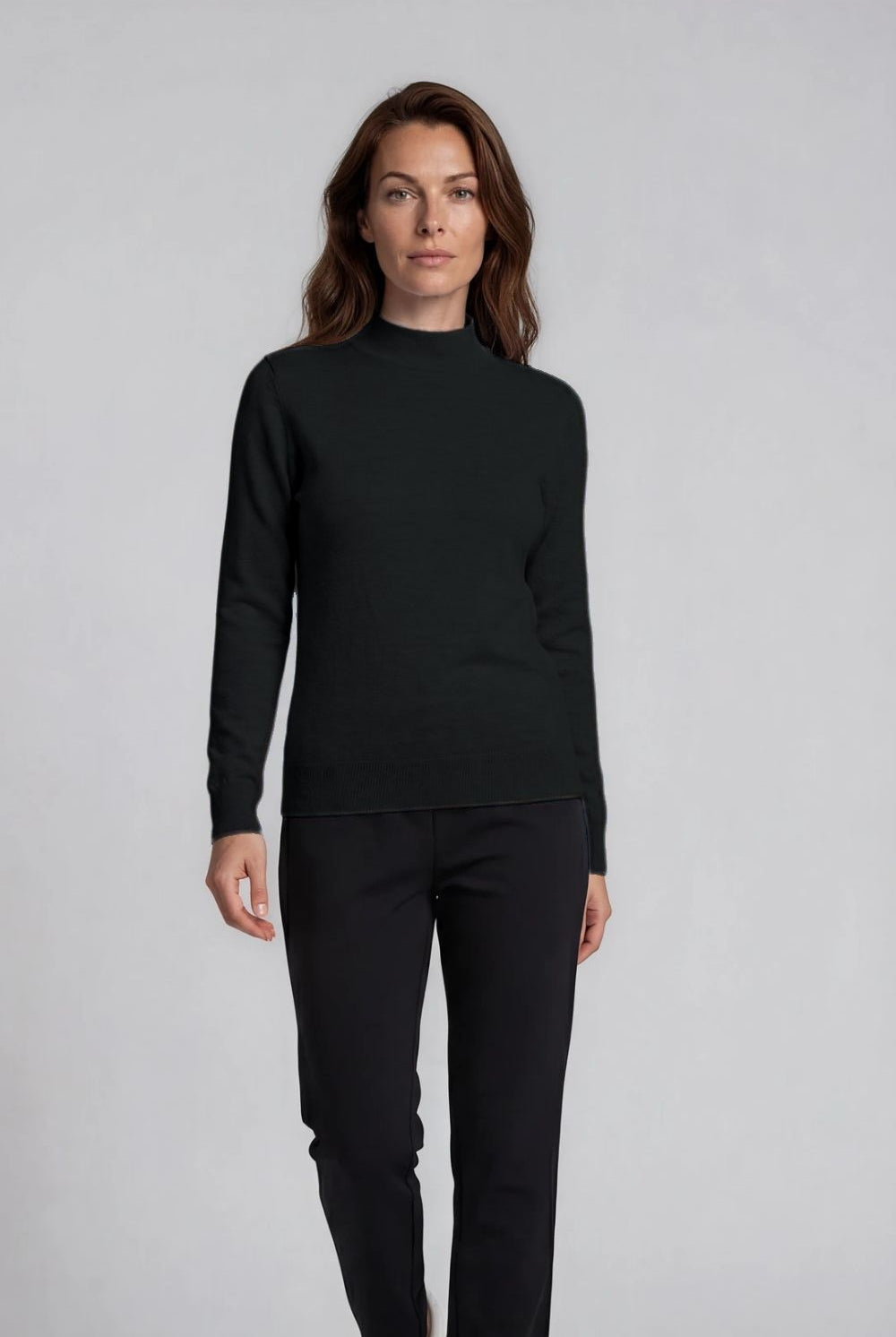 Silvermaple Collection - Paloma High Crew Pullover | Black - Pullover - Silvermaple Boutique