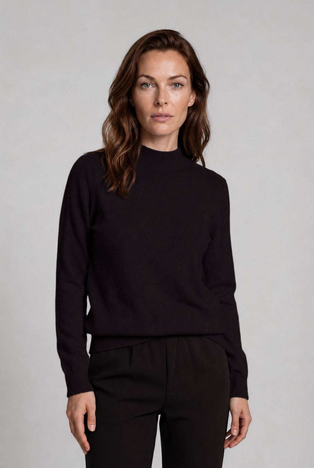 Silvermaple Collection - Paloma High Crew Pullover | Black - Pullover - Silvermaple Boutique