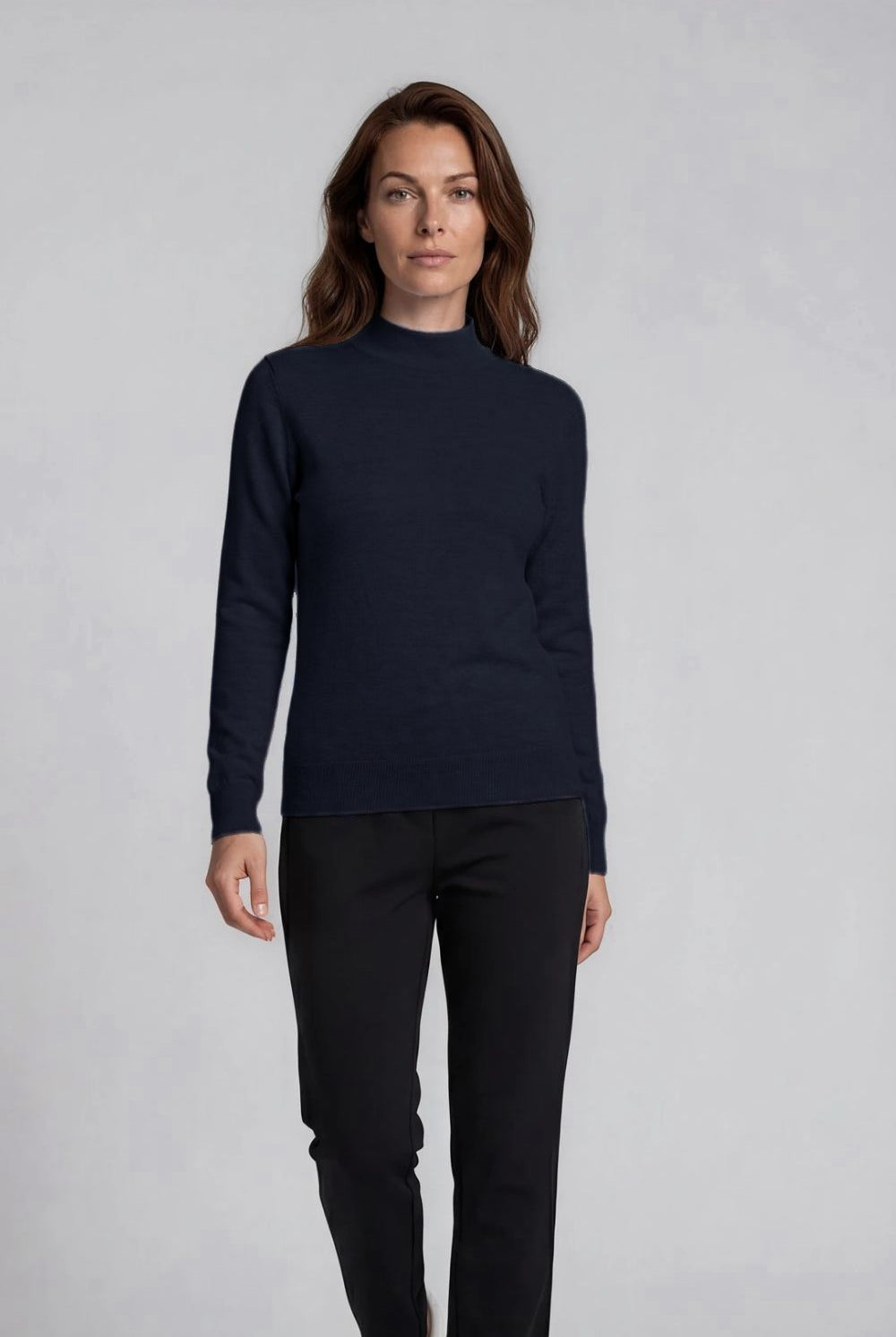 Silvermaple Collection - Paloma High Crew Pullover | Navy - Pullover - Silvermaple Boutique