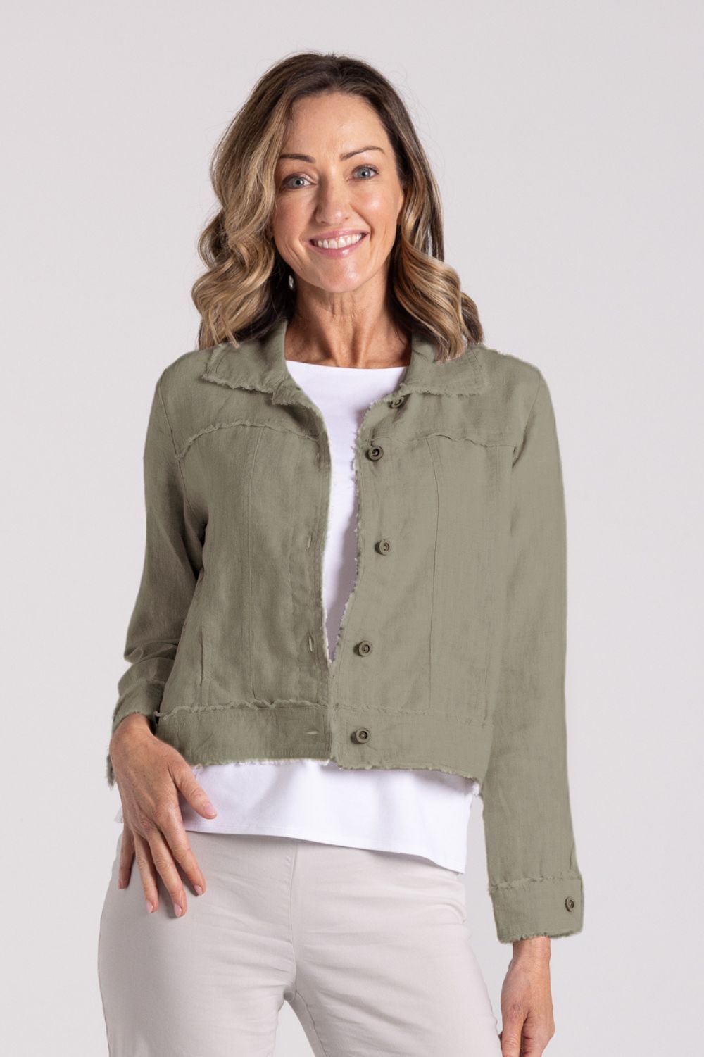 Silvermaple Collection - Samantha Fray Edge Jacket | Olive - Jacket - Silvermaple Boutique