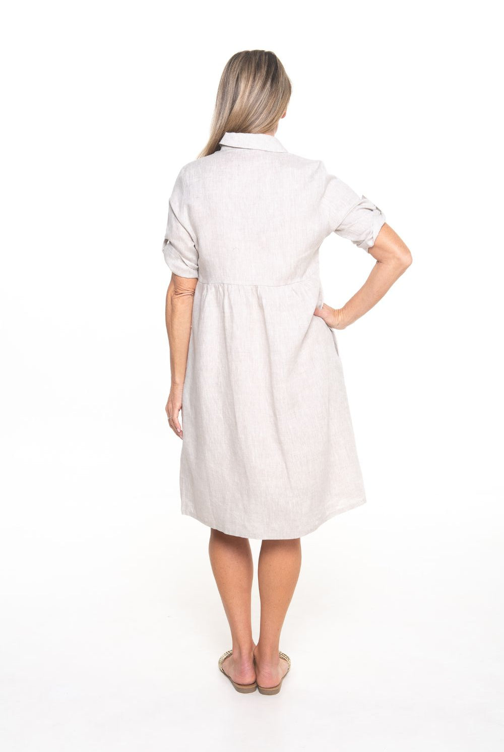 Silvermaple Collection - Sandy Button Dress | Natural - Dress - Silvermaple Boutique