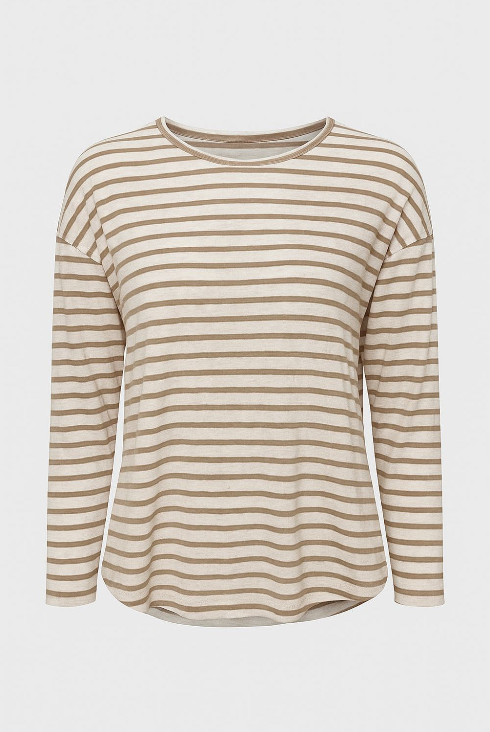 Silvermaple Collection - Stella Stripe Top | Taupe/White - Top - Silvermaple Boutique