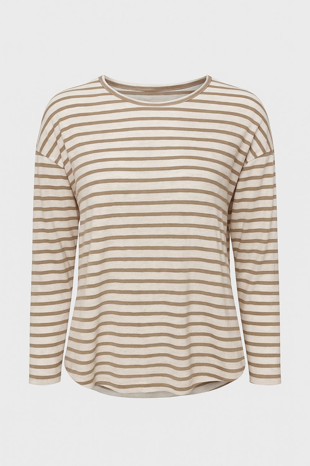 Silvermaple Collection - Stella Stripe Top | Taupe/White - Top - Silvermaple Boutique