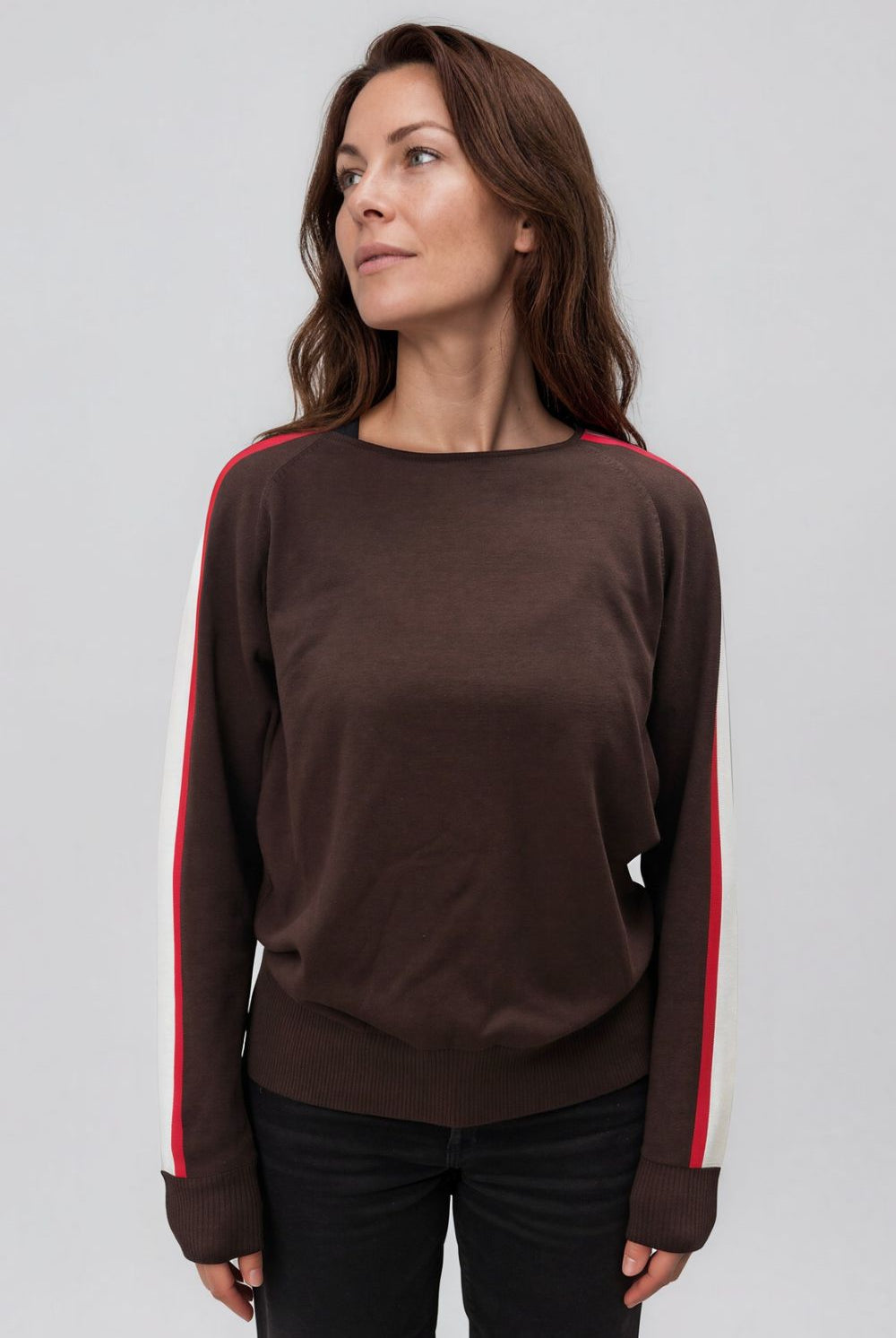 Silvermaple Collection - Stripe Sleeve Sweater - Knitwear - Silvermaple Boutique