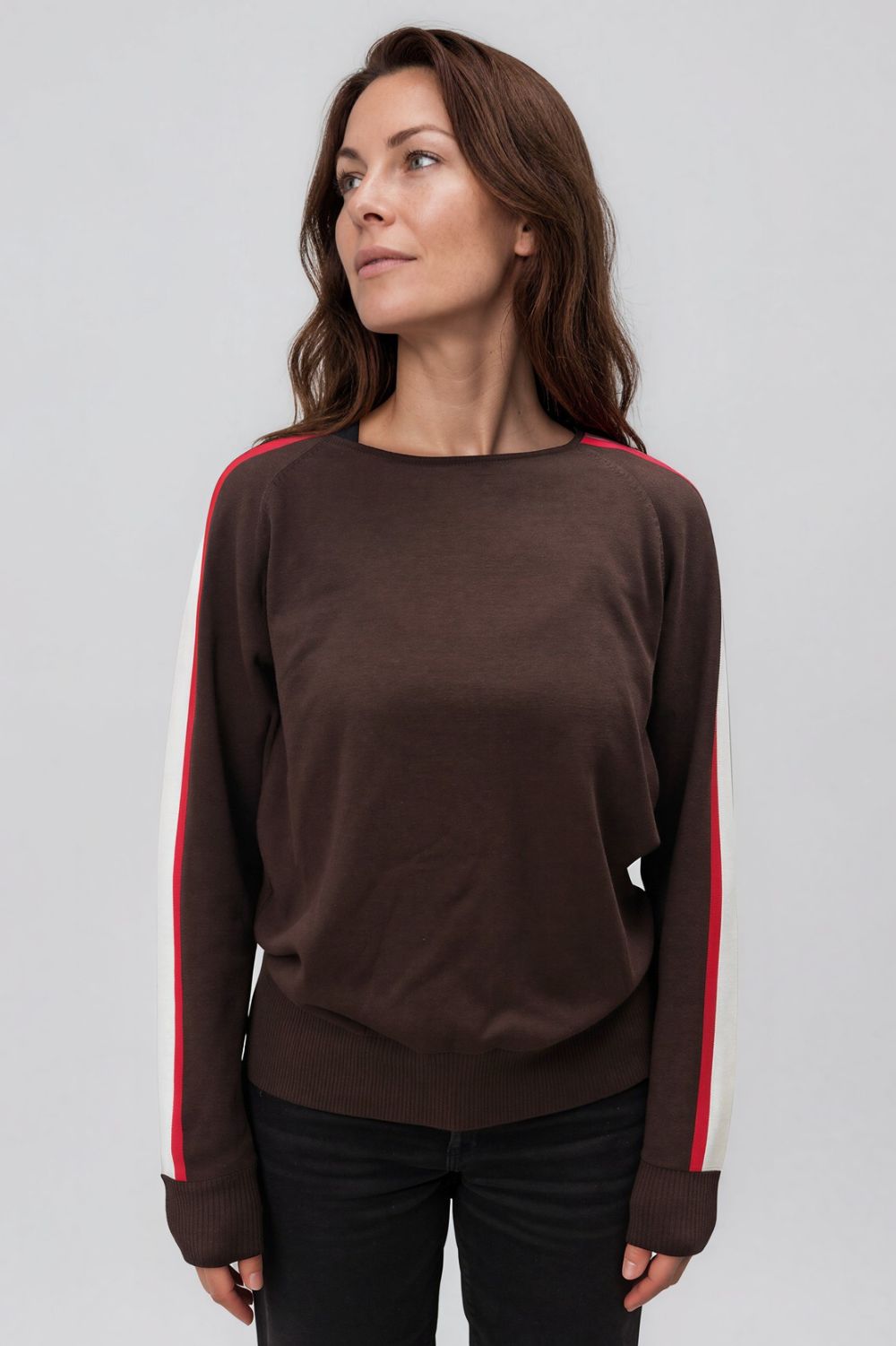 Silvermaple Collection - Stripe Sleeve Sweater - Knitwear - Silvermaple Boutique