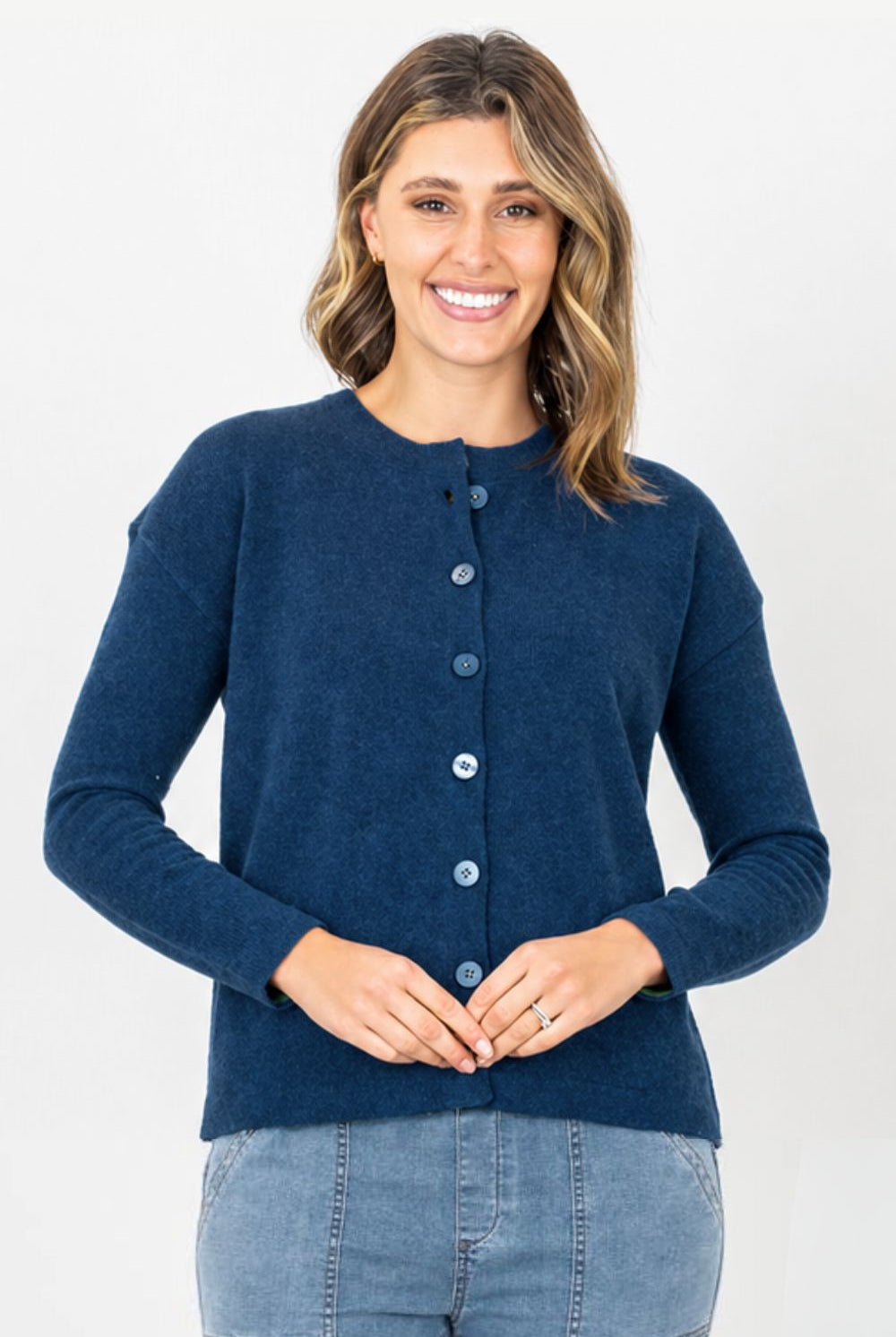 Silvermaple Collection - Tasmin Wool Cardigan | Denim - Cardigan - Silvermaple Boutique