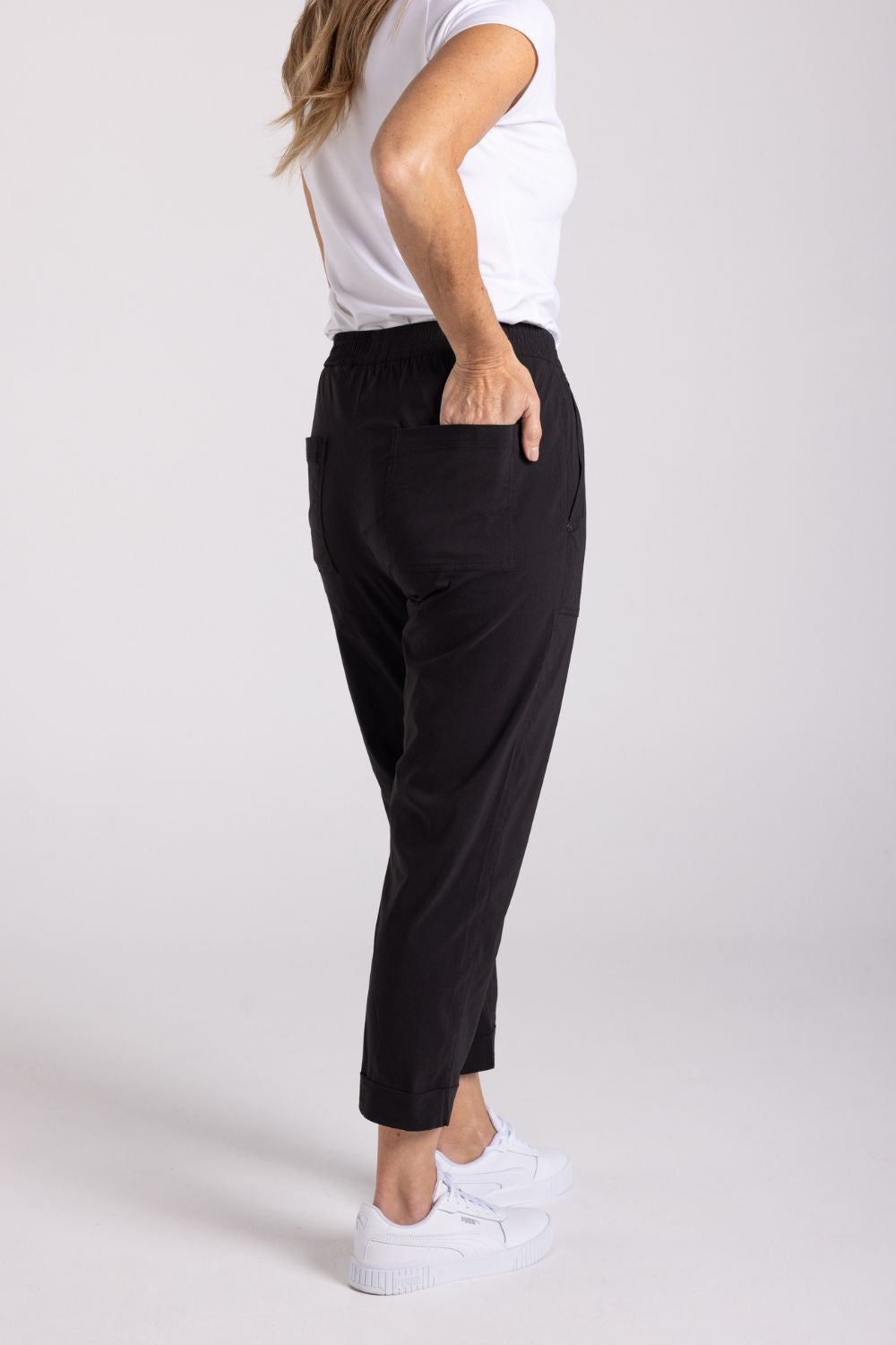 Silvermaple Collection - The Ultimate 7/8 Cuff Pant | Black - Pants - Silvermaple Boutique