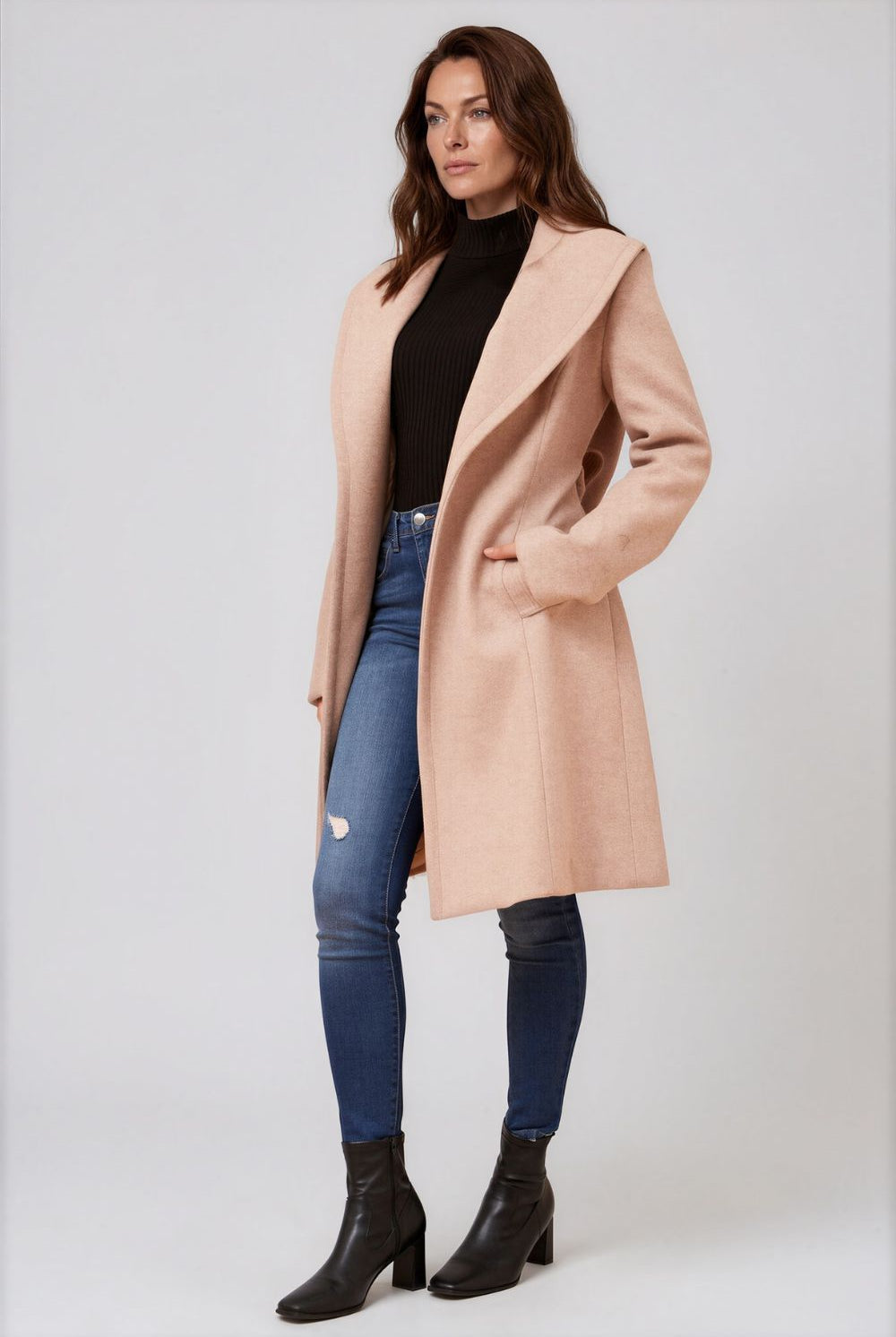 Silvermaple Collection - Timeless Shawl Collar Coat | Latte - Coat - Silvermaple Boutique