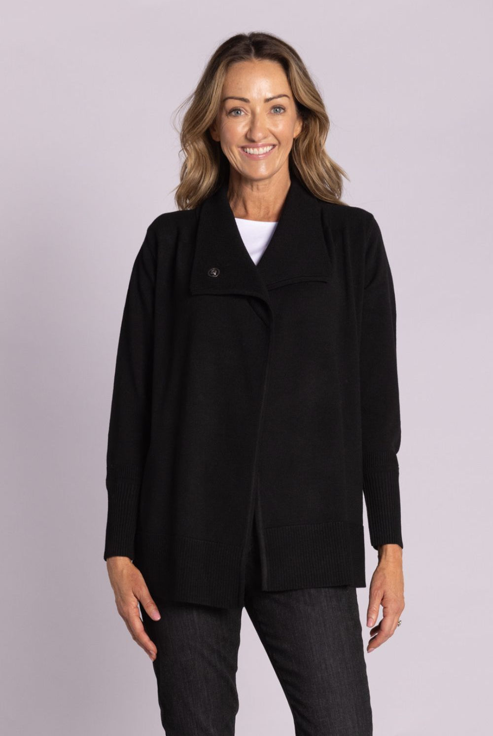 Silvermaple Collection - Violet Cross Over Jacket | Black - Jacket - Silvermaple Boutique