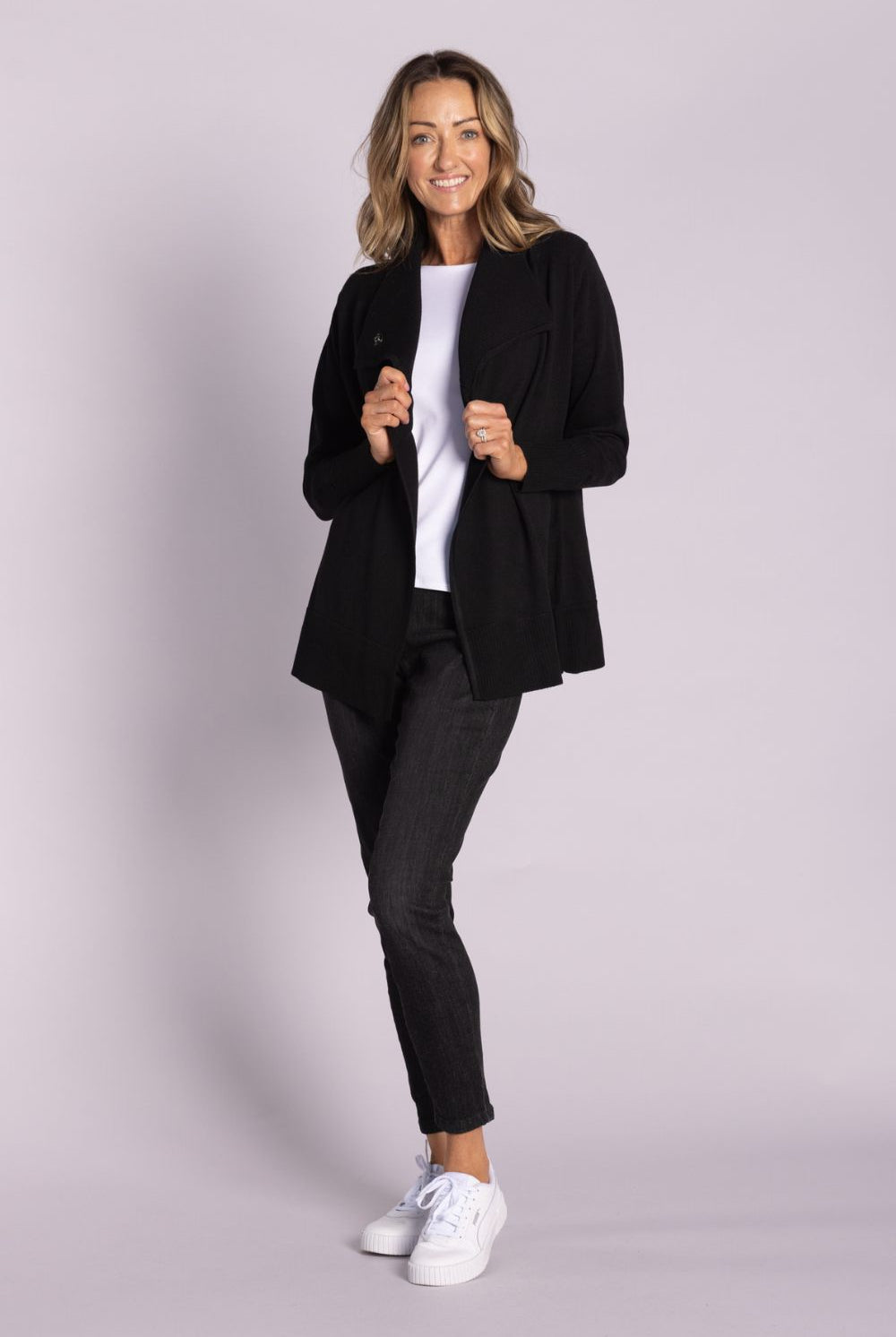 Silvermaple Collection - Violet Cross Over Jacket | Black - Jacket - Silvermaple Boutique