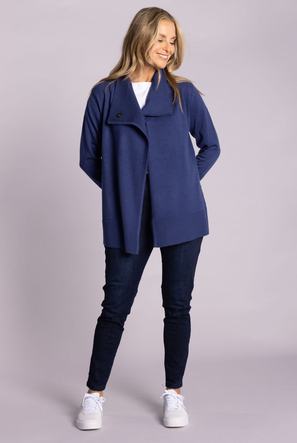 Silvermaple Collection - Violet Cross Over Jacket | Denim - Jacket - Silvermaple Boutique
