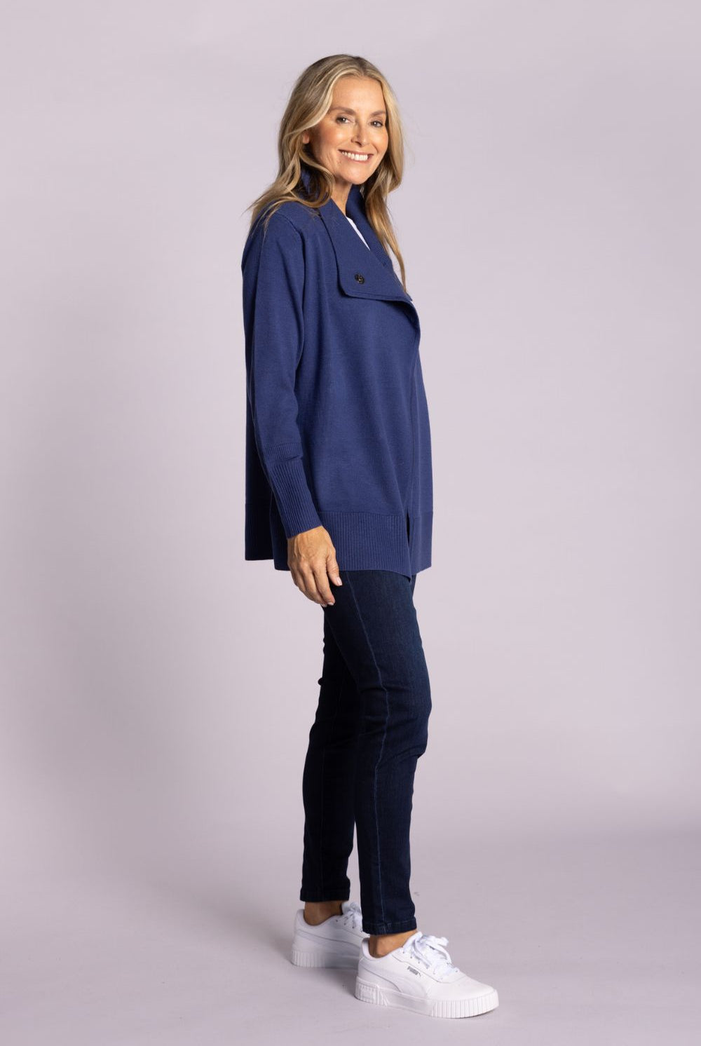 Silvermaple Collection - Violet Cross Over Jacket | Denim - Jacket - Silvermaple Boutique