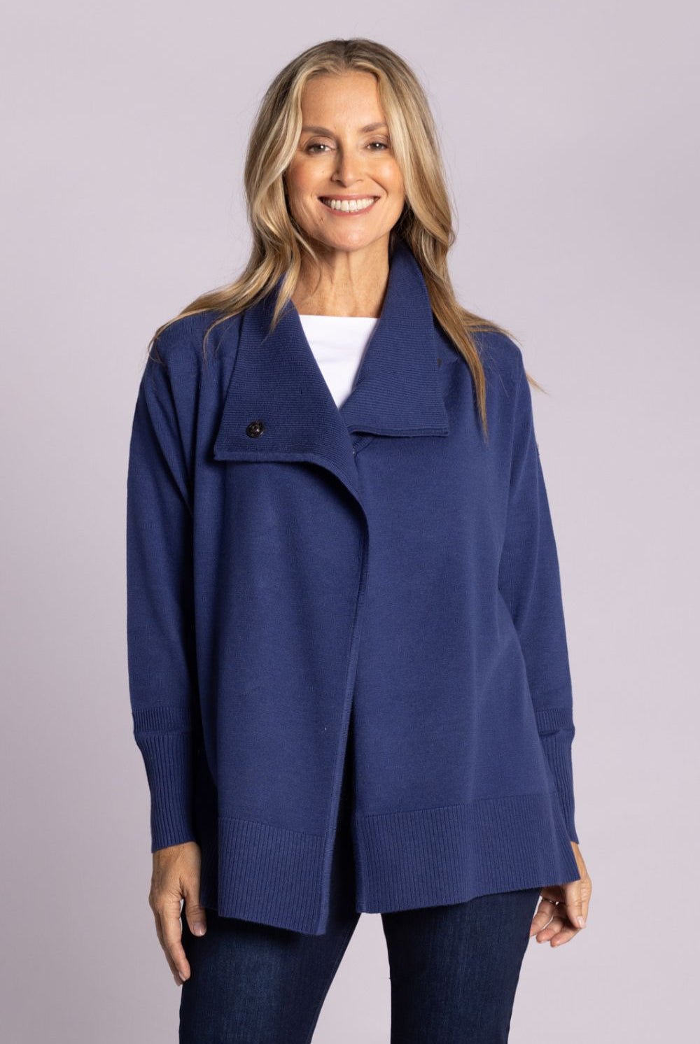 Silvermaple Collection - Violet Cross Over Jacket | Denim - Jacket - Silvermaple Boutique