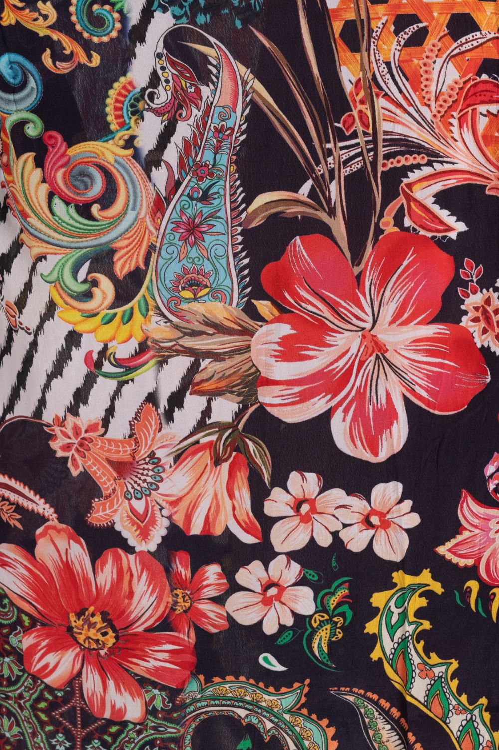 Silvermaple Collection - Zara Mandarin Maxi Dress | Midnight Garden - Dress - Silvermaple Boutique