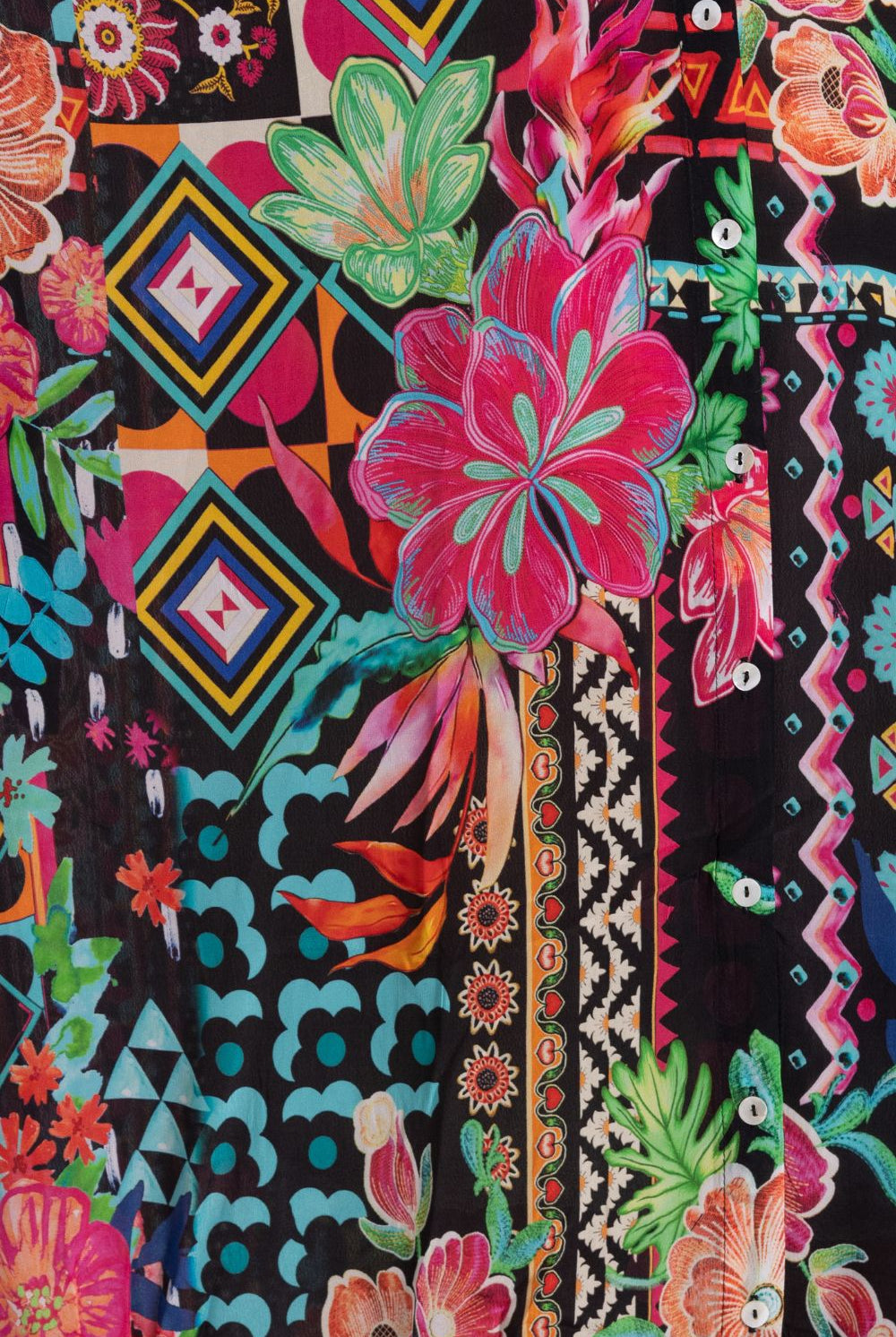 Silvermaple Collection - Zara Mandarin Maxi Dress | Twilight Garden - Dress - Silvermaple Boutique