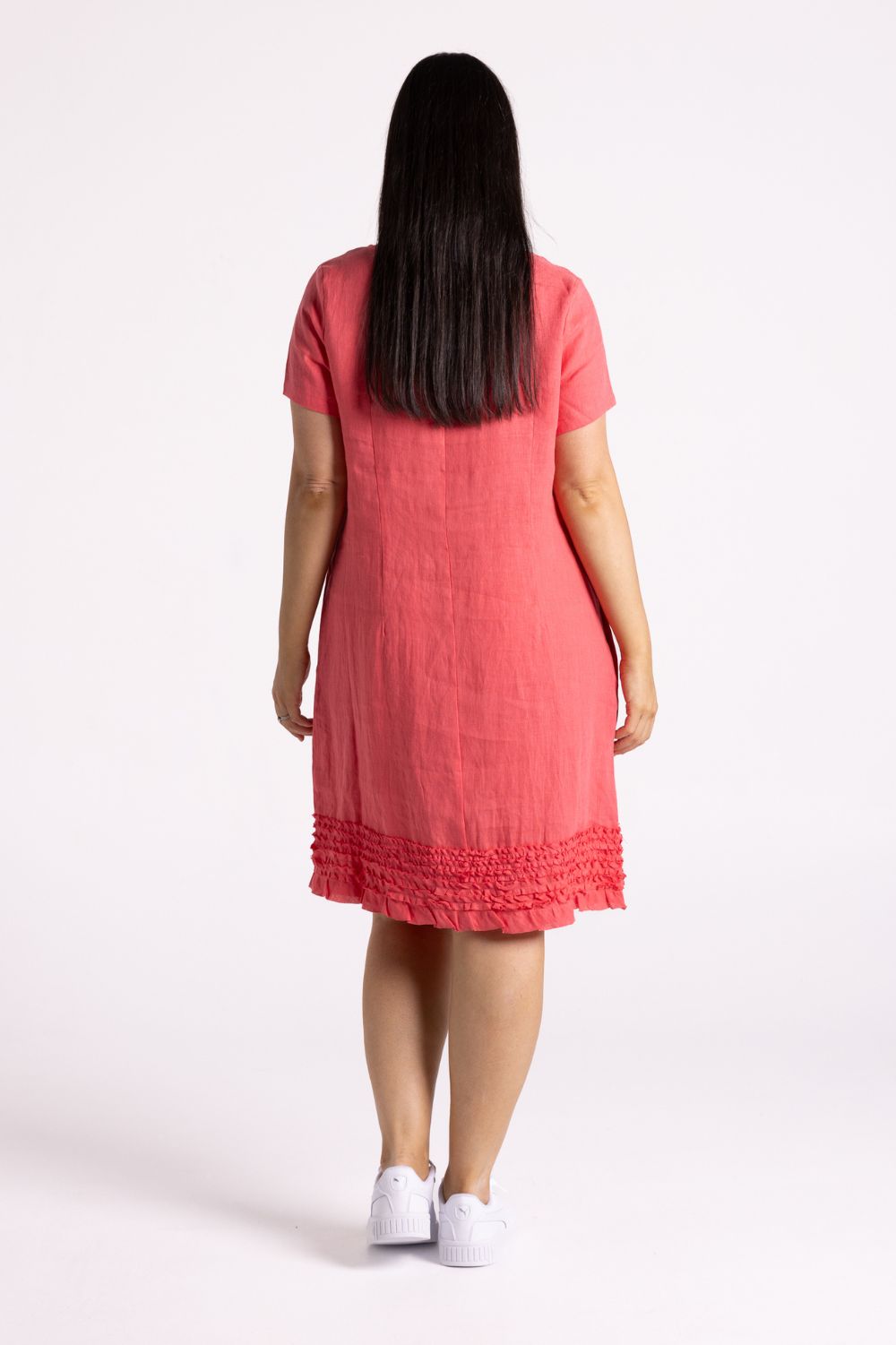 Silvermaple Collection - Vanessa Ruffle Hem Dress | Melon - Dress - Silvermaple Boutique