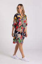 Silvermaple Collection - Imogen Shirt Dress | Midnight Chevron - Dress - Silvermaple Boutique