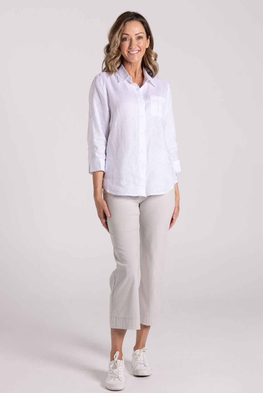 Silvermaple Collection - Charlotte Linen Shirt | White - Shirt - Silvermaple Boutique