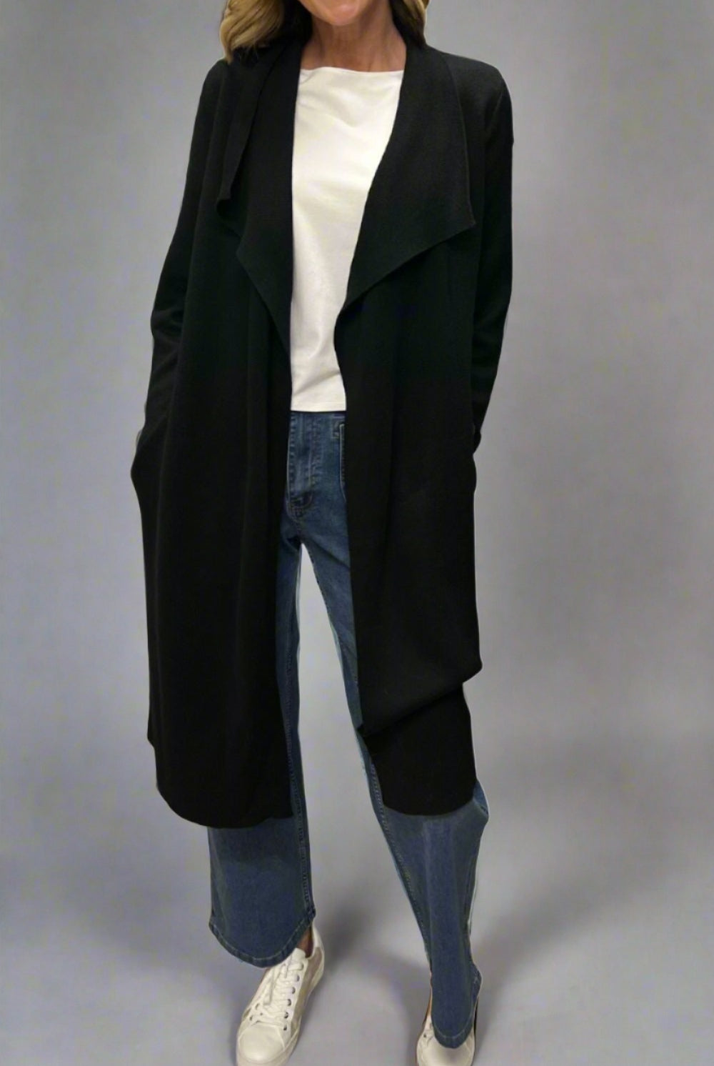 Silvermaple Collection - Long Knit Coat | Black - Coat - Silvermaple Boutique
