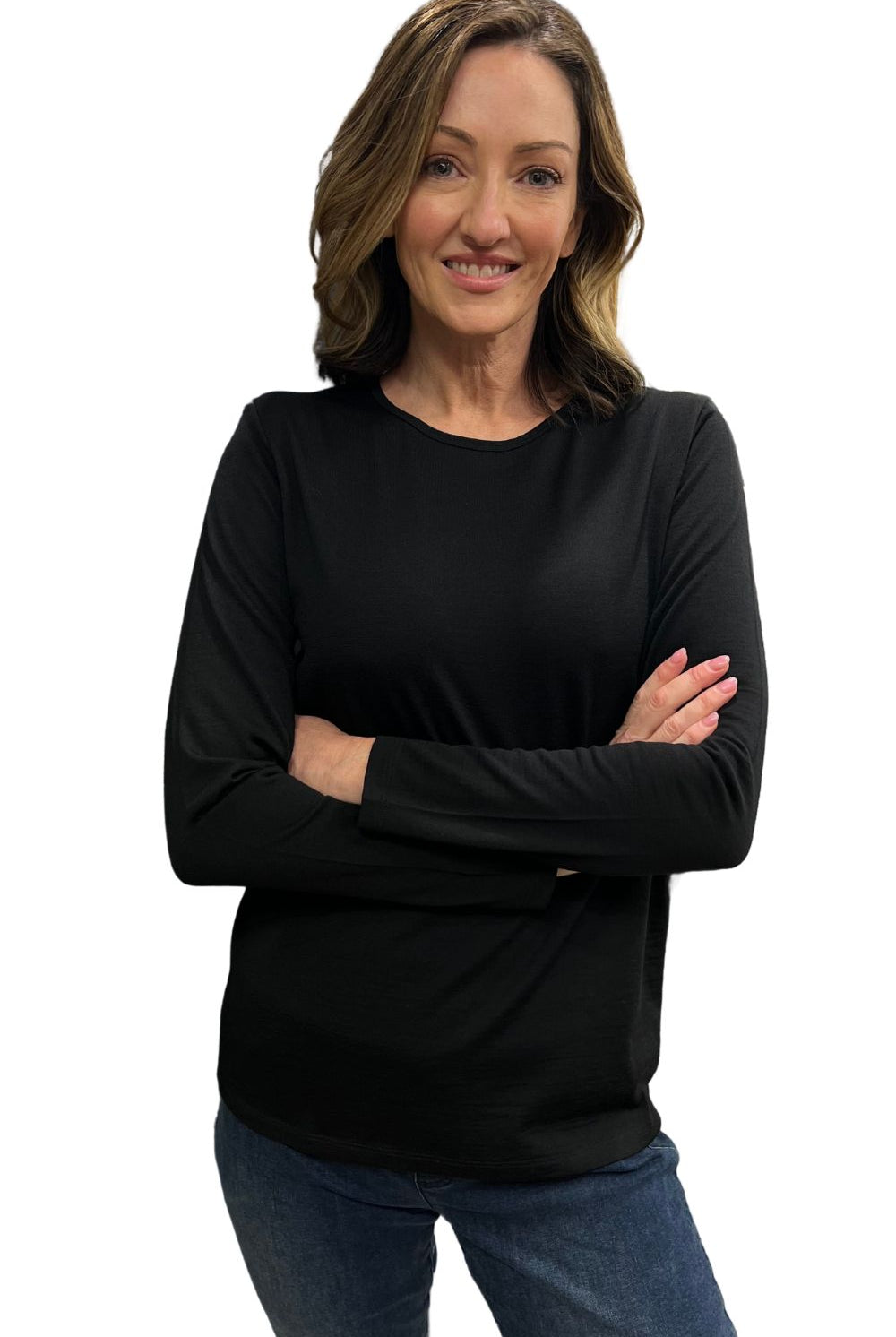 Silvermaple Collection - Belle Long Sleeve Merino | Black - Top - Silvermaple Boutique