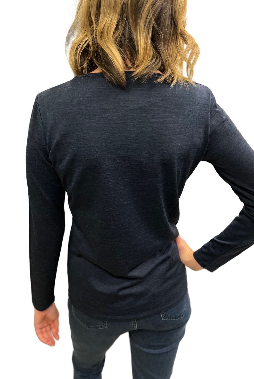 Silvermaple Collection - Belle Long Sleeve Merino | Navy - Top - Silvermaple Boutique