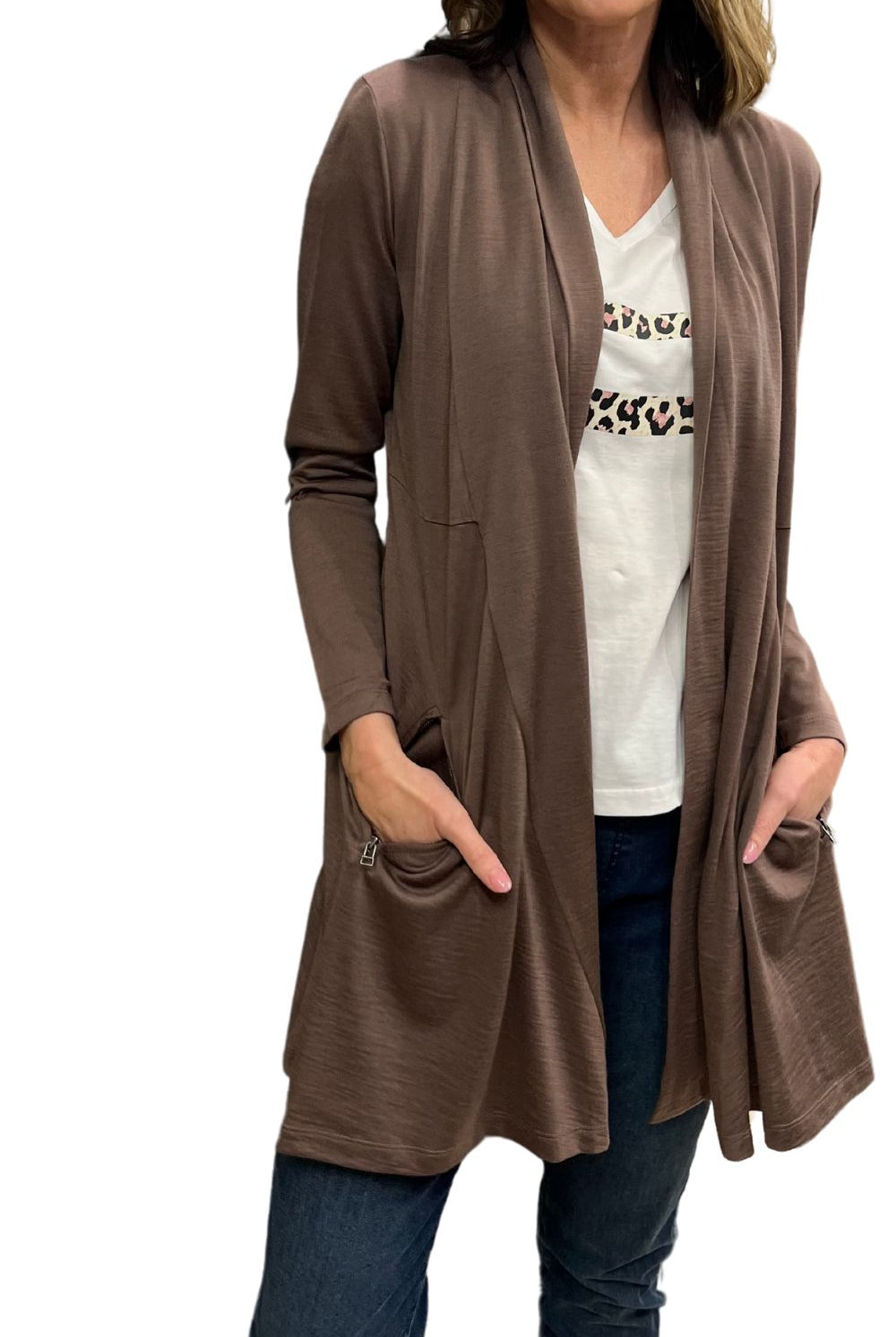 Silvermaple Collection - Lucinda Merino Cardigan | Mocha - Cardigan - Silvermaple Boutique
