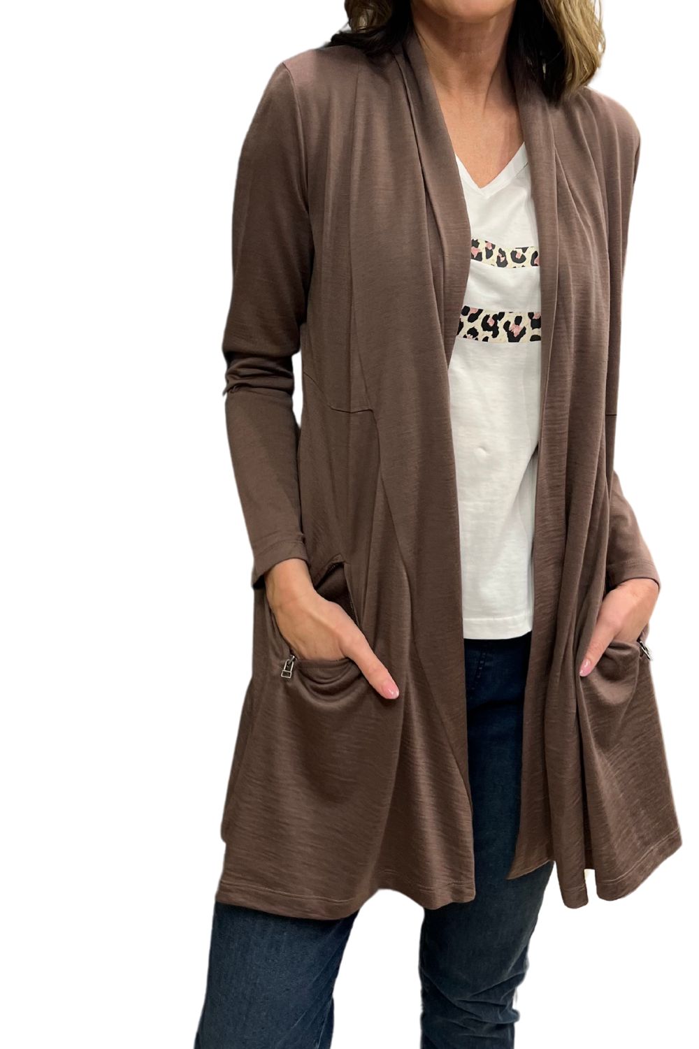 Silvermaple Collection - Lucinda Merino Cardigan | Mocha - Cardigan - Silvermaple Boutique