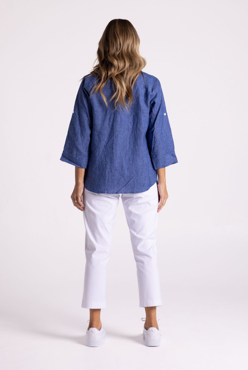 Silvermaple Collection - Charlotte Linen Shirt | Indigo - Shirt - Silvermaple Boutique
