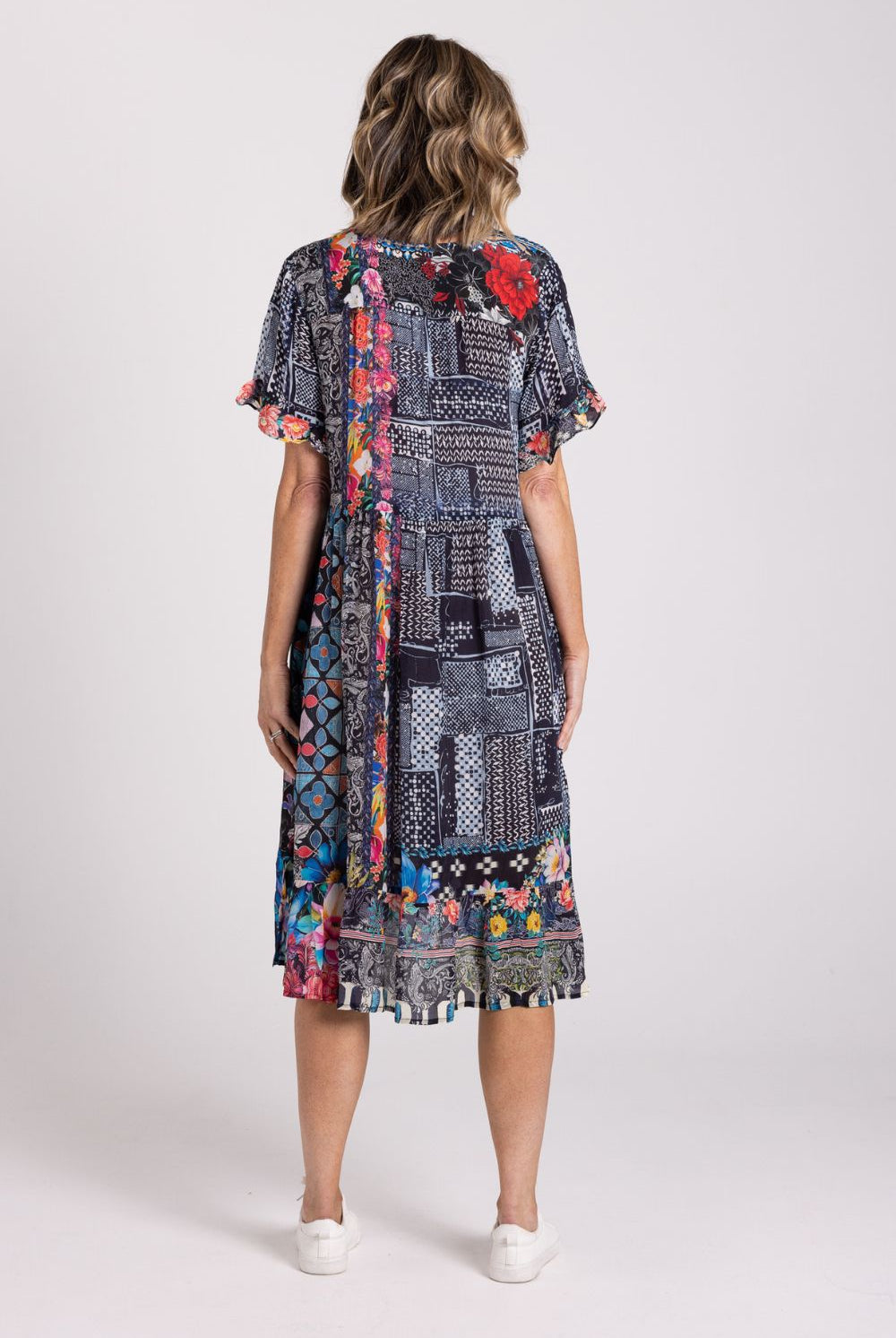 Silvermaple Collection - Fiona V-Neck Dress | Serene Bloom - Dress - Silvermaple Boutique