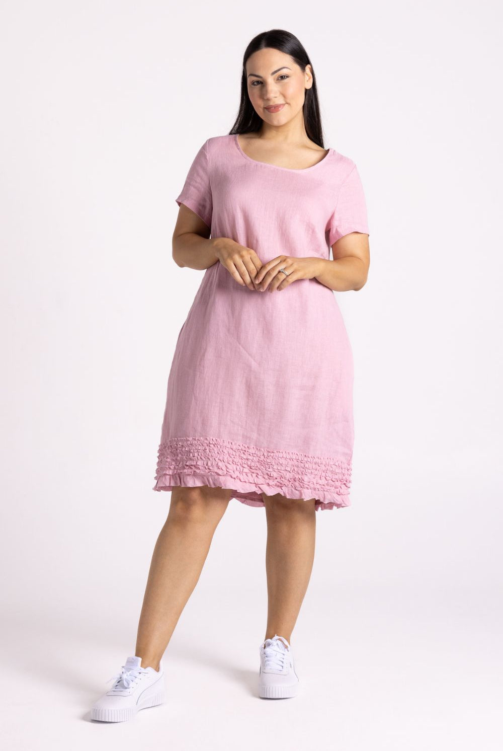 Silvermaple Collection - Vanessa Ruffle Hem Dress | Pink - Dress - Silvermaple Boutique