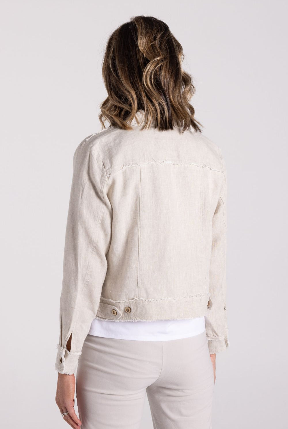 Silvermaple Collection - Samantha Fray Edge Jacket | Natural - Jacket - Silvermaple Boutique