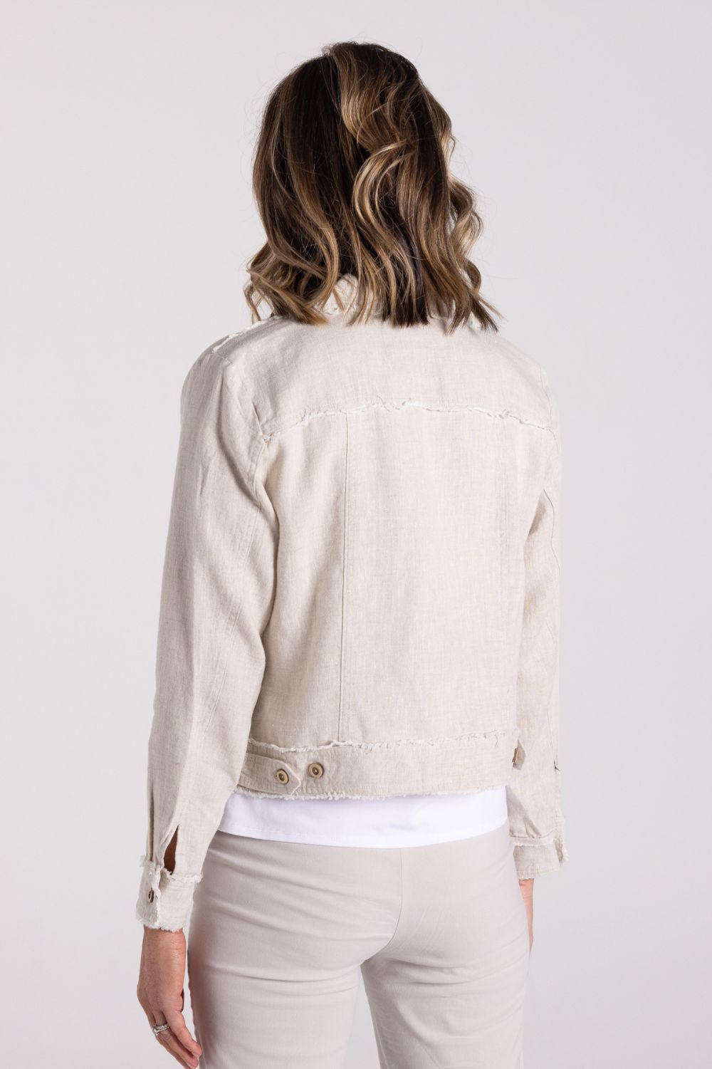 Silvermaple Collection - Samantha Fray Edge Jacket | Natural - Jacket - Silvermaple Boutique
