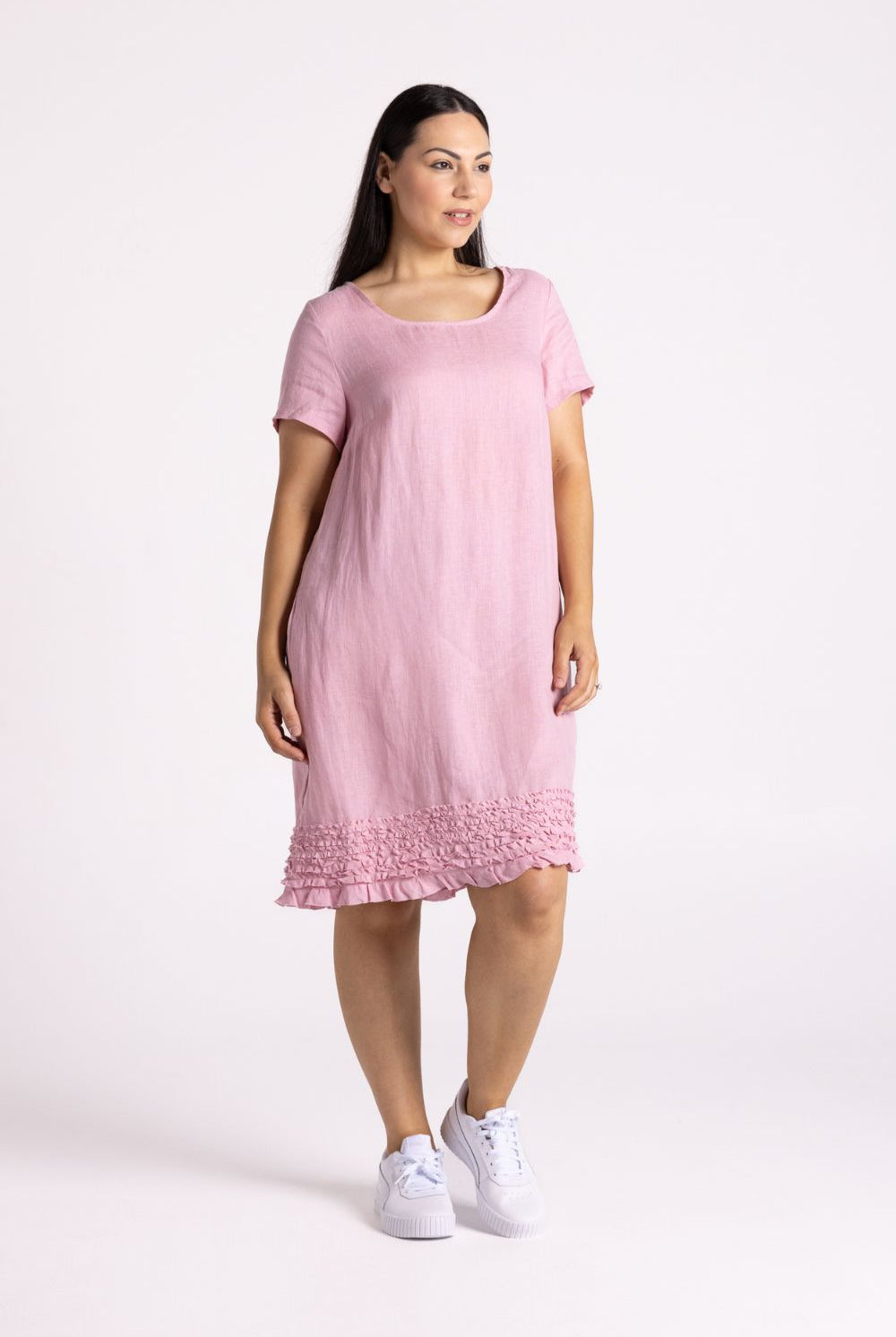 Silvermaple Collection - Vanessa Ruffle Hem Dress | Pink - Dress - Silvermaple Boutique
