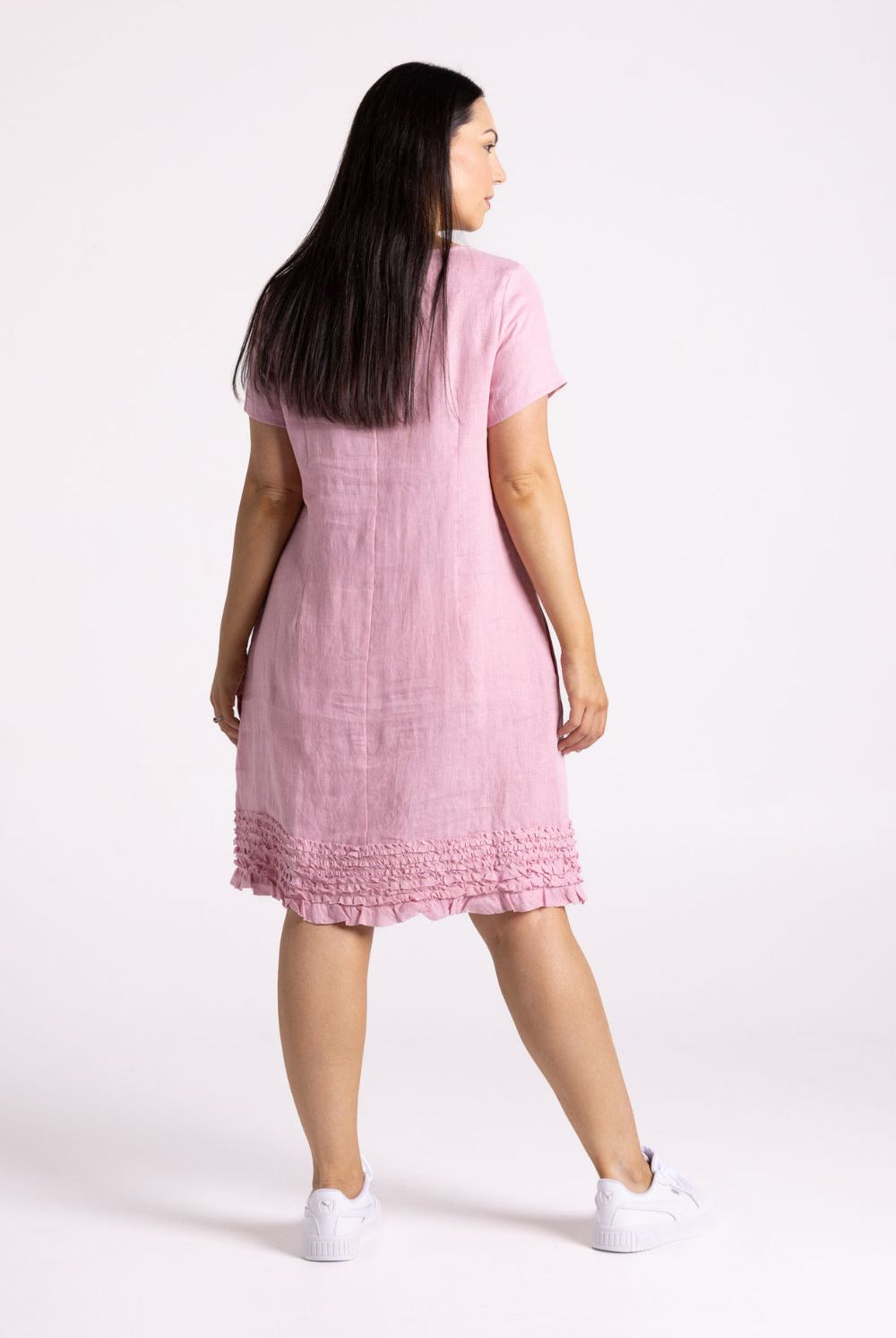 Silvermaple Collection - Vanessa Ruffle Hem Dress | Pink - Dress - Silvermaple Boutique