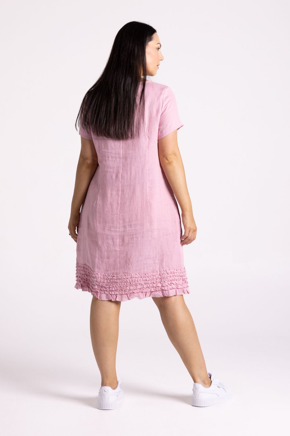 Silvermaple Collection - Vanessa Ruffle Hem Dress | Pink - Dress - Silvermaple Boutique