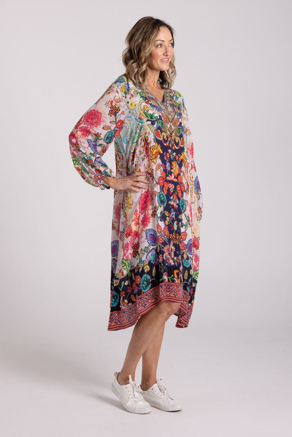 Silvermaple Collection - Amber Crystals Dress | Floral Harmony - Dress - Silvermaple Boutique