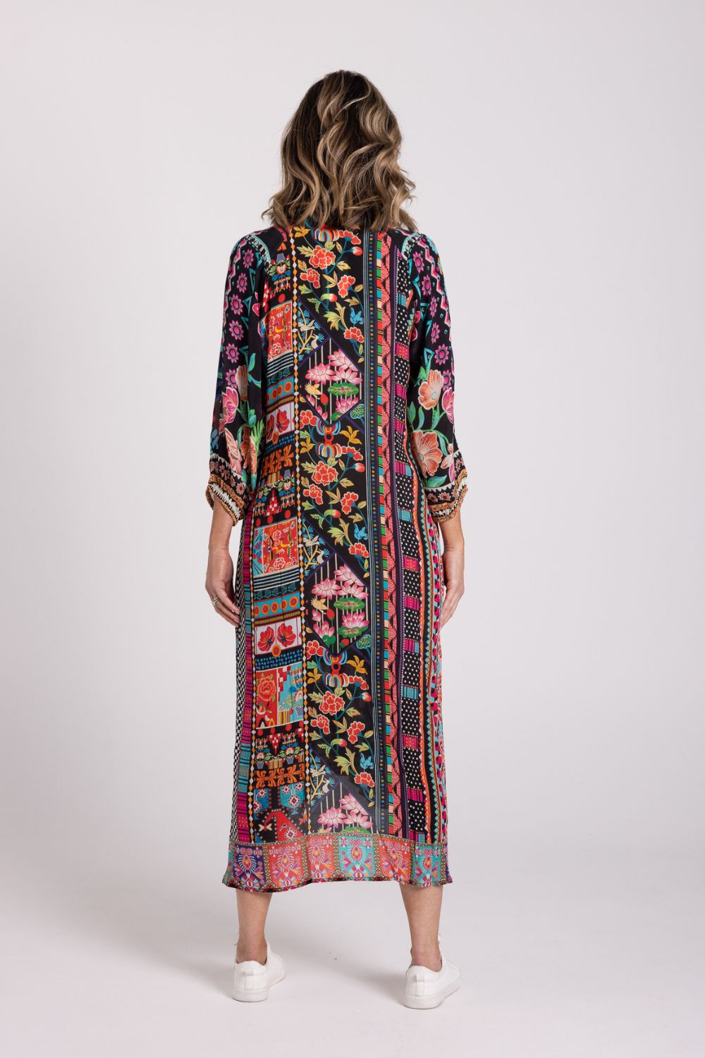 Silvermaple Collection - Zara Mandarin Maxi Dress | Twilight Garden - Dress - Silvermaple Boutique