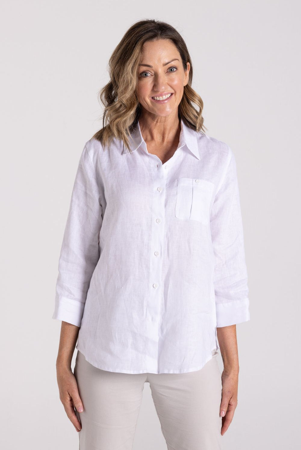 Silvermaple Collection - Charlotte Linen Shirt | White - Shirt - Silvermaple Boutique