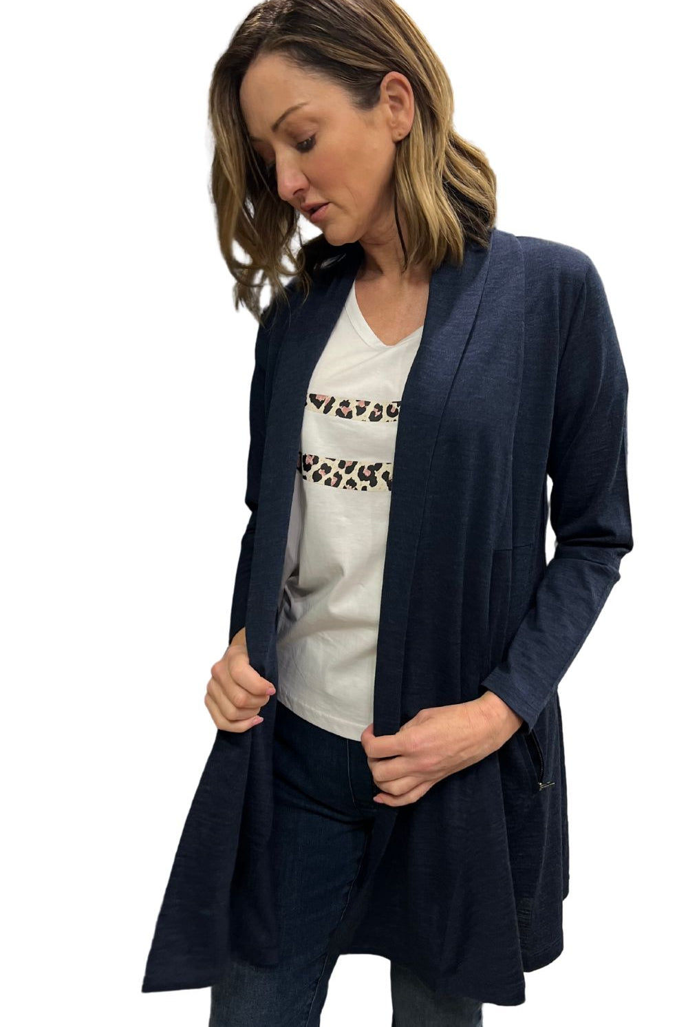 Silvermaple Collection - Lucinda Merino Cardigan | Navy Marl - Cardigan - Silvermaple Boutique