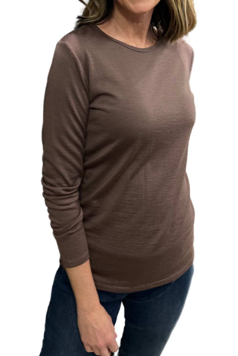 Silvermaple Collection - Belle Long Sleeve Merino | Mocha - Top - Silvermaple Boutique